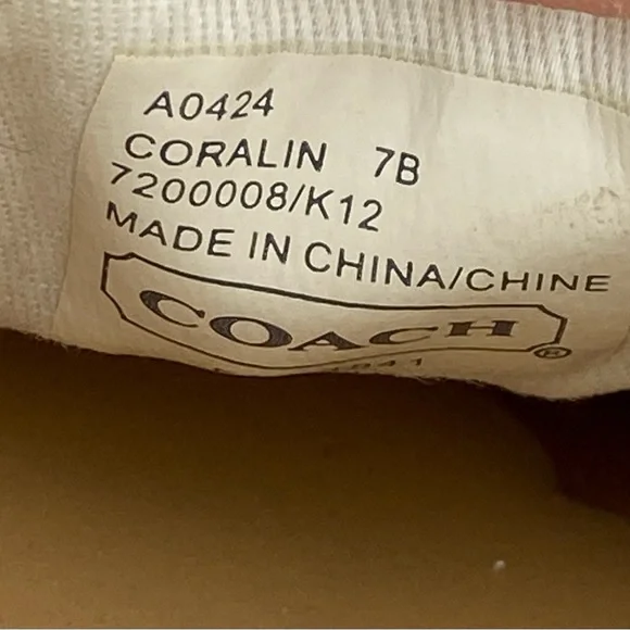 Coach Yellow and Cream Boat Loafer Flats Size 7 In Box!! - Picture 7 of 9